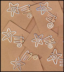 Handmade Wedding Invitation Clips - 25 Stars