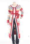 Women's American Retro Paris Mongole Sweater Coat - Small