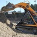 Sand is moved