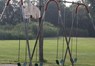 Close up of swings
