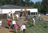 Putting down sod 
