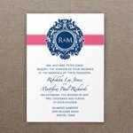 Monogram Wedding Invitation Template