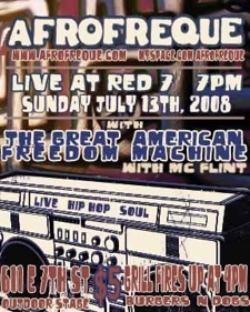 7-13-08-afrofreque-red7flyer_poster