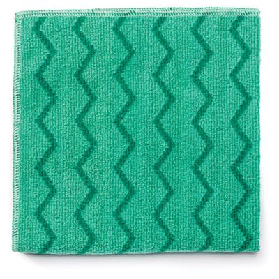 RCPQ620 - Rubbermaid Reusable Cleaning Cloths; Microfiber; 16 x 16; Green; 12/carton
