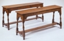 Queen Anne Long Oak Bench