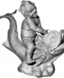 Two-Tier Fountain with Child and Dolphin