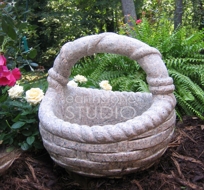 Slat and Vine Basket Planter