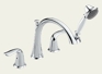 Lahara Two Handle Roman Tub Trim with Hand Shower - with Lever Handles Lahara Two Handle Roman Tub Trim with Hand Shower - with Lever Handles