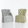 L to R 106 Elsa Salon Chair 116 Sofia Salon Slipper Chair