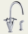 Trevi Cross Two Handle Kitchen Faucet w/ Sprayer Trevi Cross Two Handle Kitchen Faucet w/ Sprayer