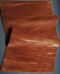 Silk Road Weaves: BRUSHWORKS collection / BrushStrokes-Drifting Bronze- Wool and Silk, 100 knot, shown 24" x 36 " sample Silk Road Weaves: BRUSHWORKS collection / BrushStrokes-Drifting Bronze- Wool and Silk, 100 knot, shown 24" x 36 " sample
