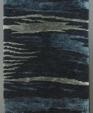 Silk Road Weaves: BRUSHWORKS collection / BrushStrokes-Dive-In Blues - Wool and Silk, 100 knot, shown 24" x 36 " sample Silk Road Weaves: BRUSHWORKS collection / BrushStrokes-Dive-In Blues - Wool and Silk, 100 knot, shown 24" x 36 " sample