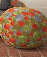 Multi Colored Roses Ottoman