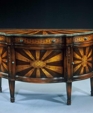 Luxury furniture Demi lune sunburst side cabinet