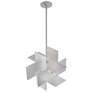 Planes Frosted Aluminum 18-Inch Pendant Planes Frosted Aluminum 18-Inch Pendant