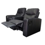 Black Leather Gallant Home Theater Seat Two-Seater Black Leather Gallant Home Theater Seat Two-Seater