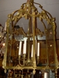 French gilt bronze hall lantern