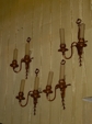 Set of 4 Gilt bronze 2 light sconces Caldwell style