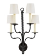 FOUR-LIGHT TWISTED IRON SCONCE