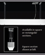 Domino Single Pendant (Square Section) Domino Single Pendant (Square Section)