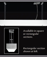 Domino Single Pendant (Rectangular Section)