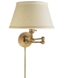 BOSTON  SWING ARM WALL LAMP WITH LINEN SHADE