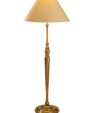 TURNED ADJUSTABLE FLOOR LAMP WITH LION FEET