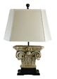 CORINTHIAN COLUMN FRAGMENT TABLE LAMP ON MUSEUM MOUNT CORINTHIAN COLUMN FRAGMENT TABLE LAMP ON MUSEUM MOUNT