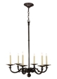 SINGLE TIER SIX LIGHT SUSSEX CHANDELIER 