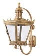 SMALL LEAF LANTERN IN ANTIQUE BRASS