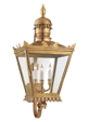 MEDIUM LEAF LANTERN IN ANTIQUE BRASS
