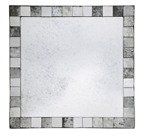 Square Mirror with Tiled Edge