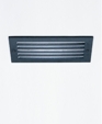 d1082 Flush mounted step light with five slot grill ADA