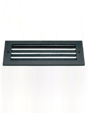 d1083 Flush mounted step light with three horizontal louvers ADA