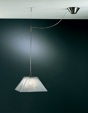 d5281 MARIELA 5 3/4" square pendant with clear glass shade