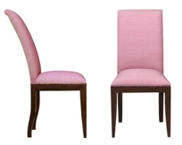 Pink Horsehair Sidechair