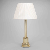 Round Column with Square Base, Brass Round Column with Square Base, Brass