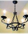 Iron Four-Arm Circle & Triangle Chandelier Iron Four-Arm Circle & Triangle Chandelier