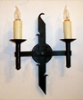 French Iron Double Arm Sconce