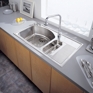 Culinaire™ Top Mount Dual Level Kitchen Sink with Drain Board