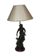 Antique Country Woman Table Lamp