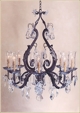 T84 "Kristina" Iron with Crystal Chandelier