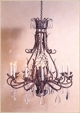 T12 "Mariela" Iron with Crystal Chandelier
