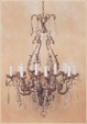 T09 "Olga II" Iron with Crystal Chandelier