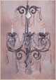 T49 "French Jazmin" Iron with Crystal Chandelier