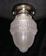 Frosted Victorian One Light Ceiling Mount