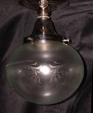 Floral Etched Glass One Light Ceiling Mount Floral Etched Glass One Light Ceiling Mount