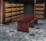 Table w/bookcases Table w/bookcases