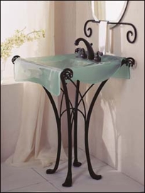 Draped Pedestal Lavatory by Porcher Draped Pedestal Lavatory by Porcher