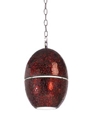 Remix Red Crackle Glass Oblong Pendant
